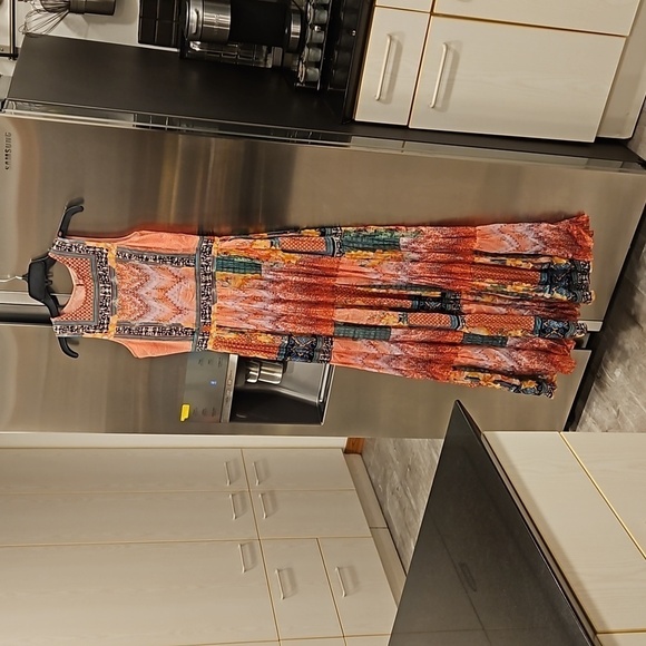 💕ANTHROPOLOGY BHANUNI By JYOTI💕 Alessandra Maxi Dress ~ Multi-Color Print 6 - Picture 11 of 16